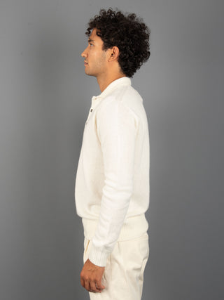Maglia Polo Cashmere - Panna