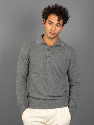 Maglia Polo Cashmere - Grigio