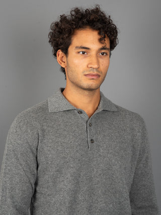 Maglia Polo Cashmere - Grigio