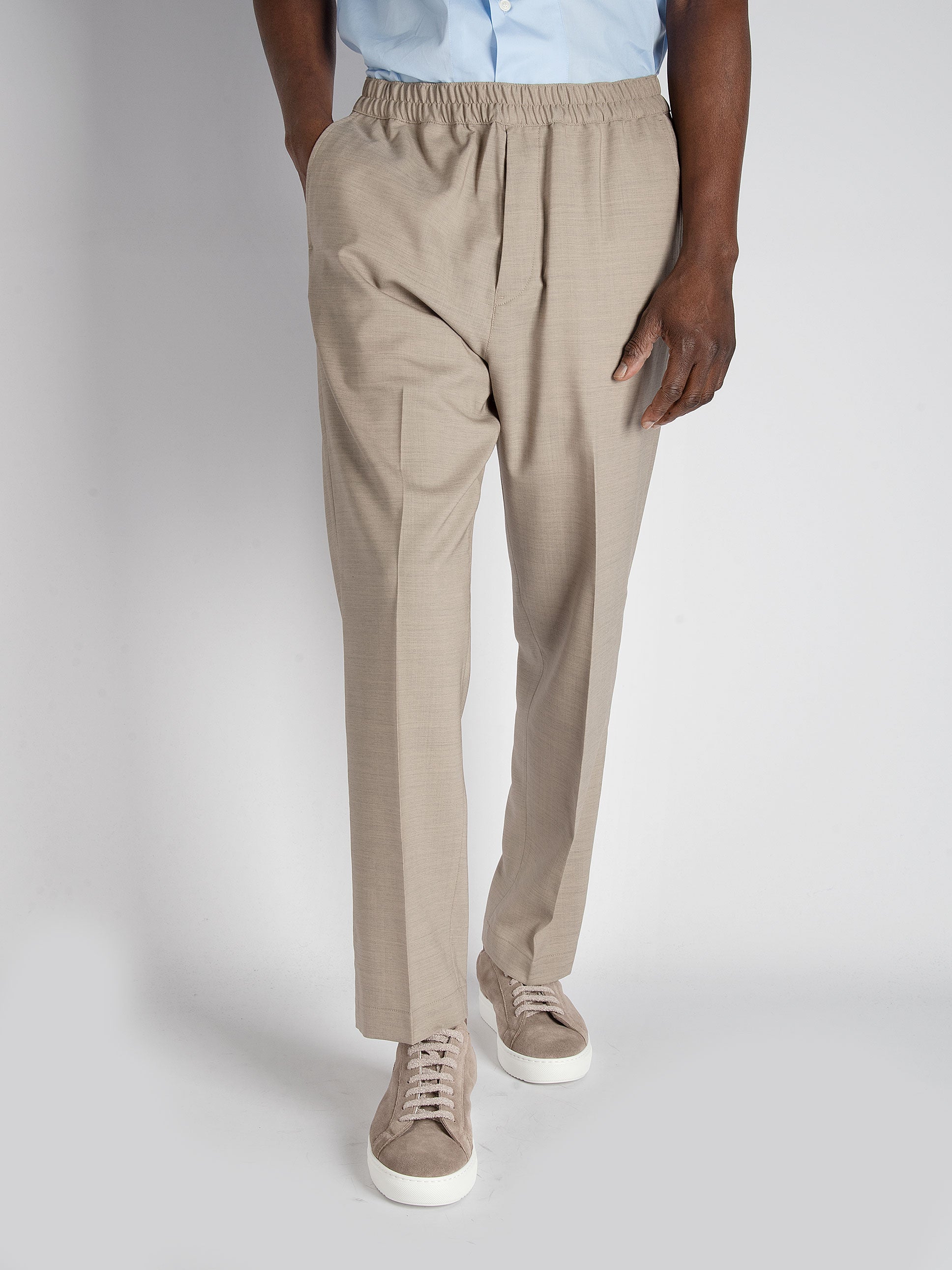 Pantalone in Lana Vergine - Beige