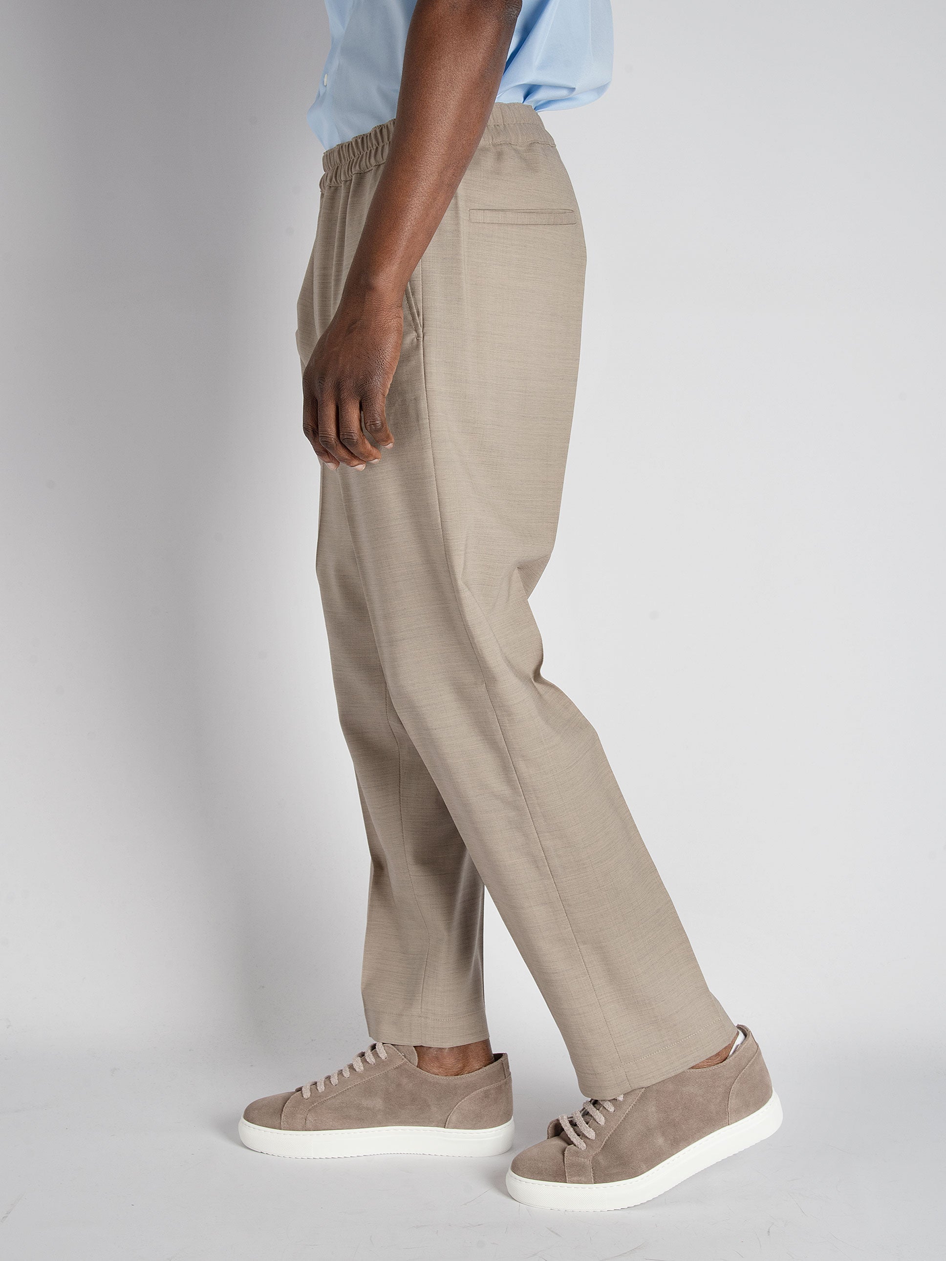 Pantalone in Lana Vergine - Beige