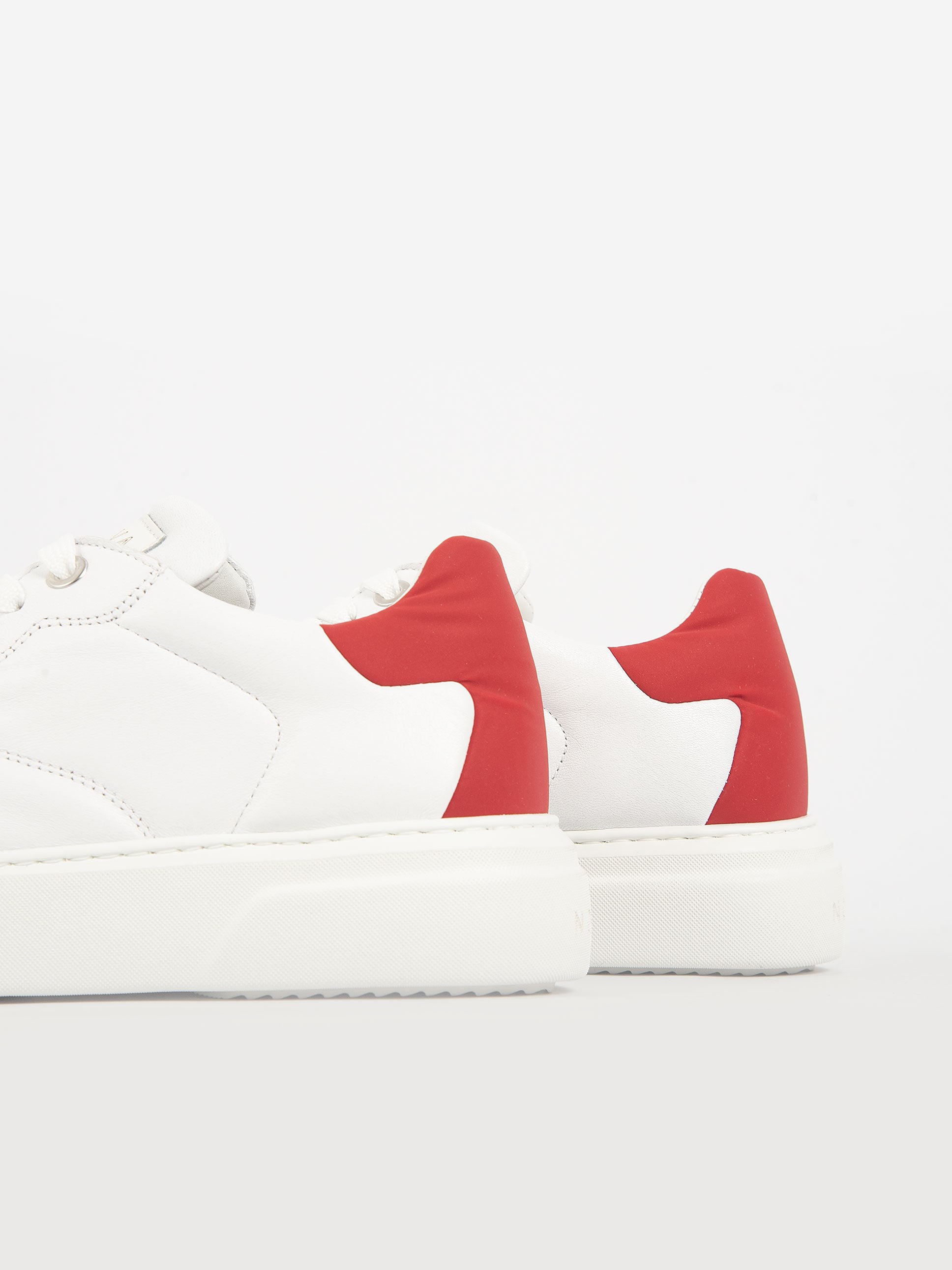 Sneaker Pelle - Bianco/Rosso