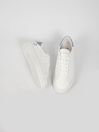 Sneakers 'Levante Calf' - Bianco/Celeste