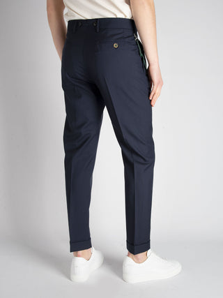 Pantalone 'Barber' Lana - Blu Notte