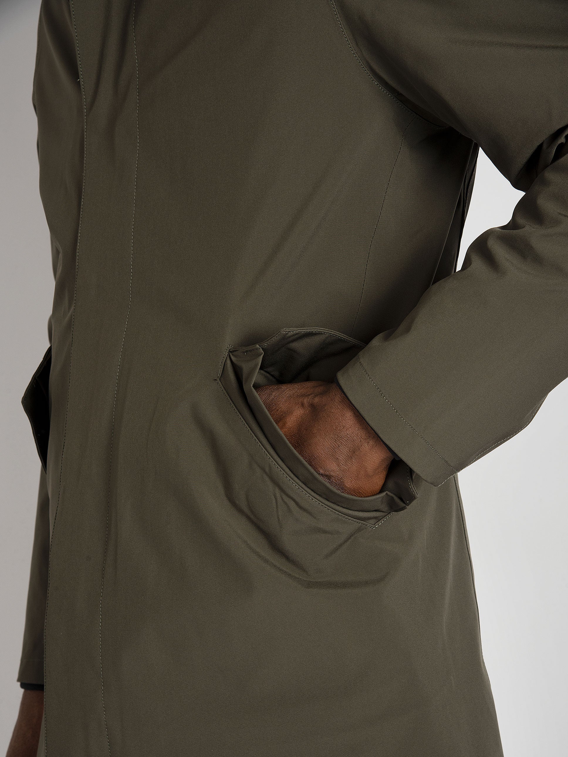 Giaccone Trench Hachiko - Verde Militare