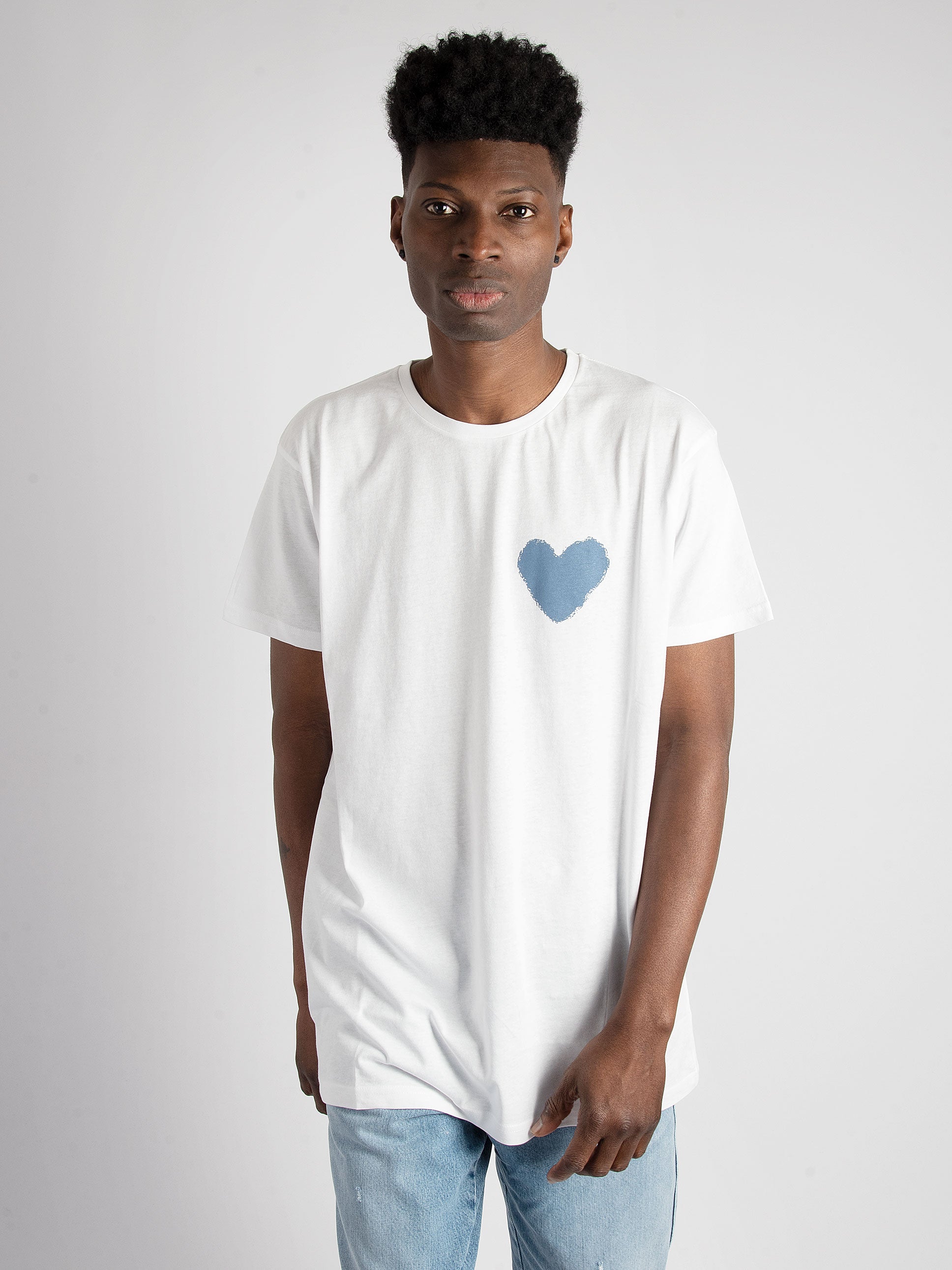 T-Shirt Inspire Heart - Bianco/Blu