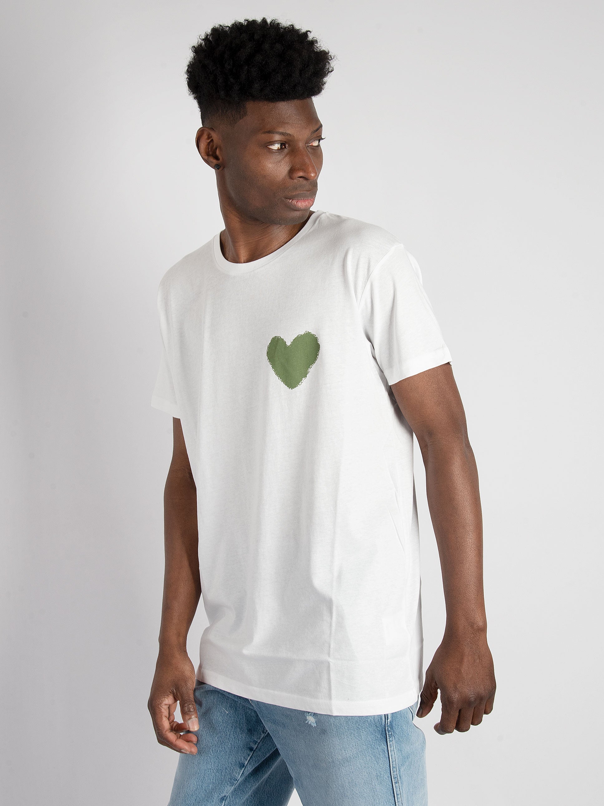 T-Shirt Inspire Heart - Bianco/Verde