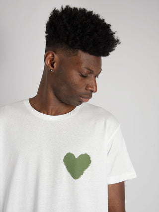 T-Shirt Inspire Heart - Bianco/Verde