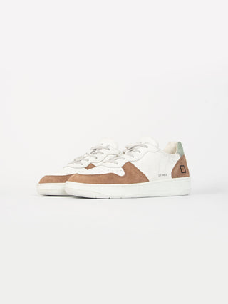 Sneaker 'Court 2.0 Vintage Calf' - Bianco/Nocciola