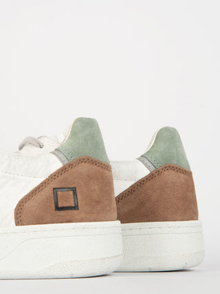 Sneaker 'Court 2.0 Vintage Calf' - Bianco/Nocciola