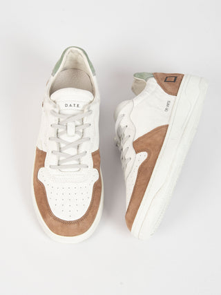 Sneaker 'Court 2.0 Vintage Calf' - Bianco/Nocciola