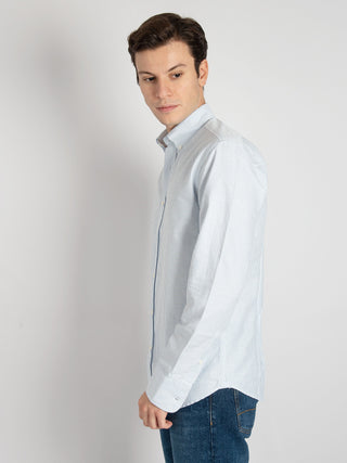 Camicia Oxford Andy - Bianco/Celeste