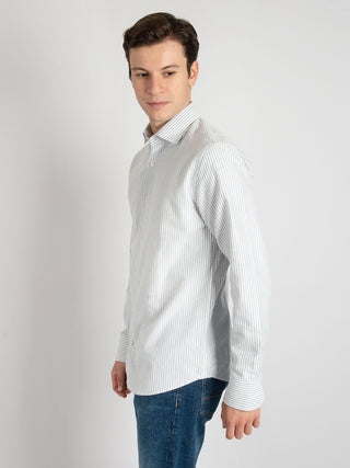 Camicia Oxford Blake - Bianco/Blu