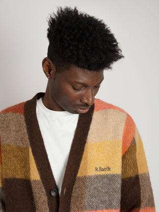 Maglia Cardigan Check - Multicolor