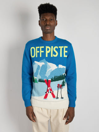 Maglia Off Piste Postcard 17 - Blu