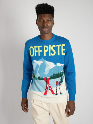 Maglia Off Piste Postcard 17 - Blu