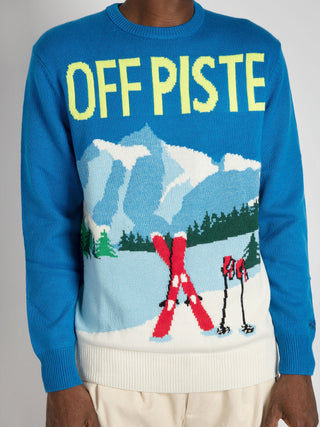 Maglia Off Piste Postcard 17 - Blu