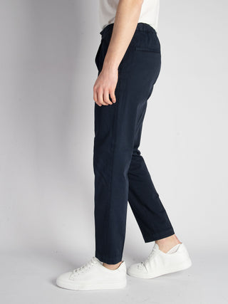 Pantalone 'Leisure I' Canvas e Seta - Blu