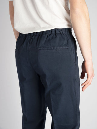 Pantalone 'Leisure I' Canvas e Seta - Blu