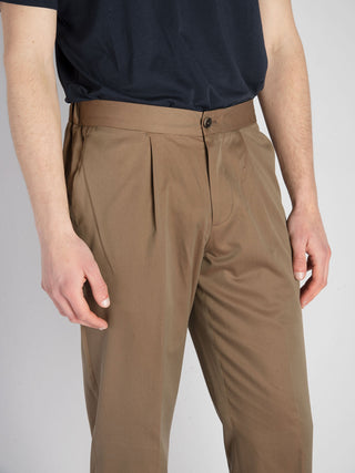 Pantalone 'Leisure I' Solaro e Seta - Nocciola