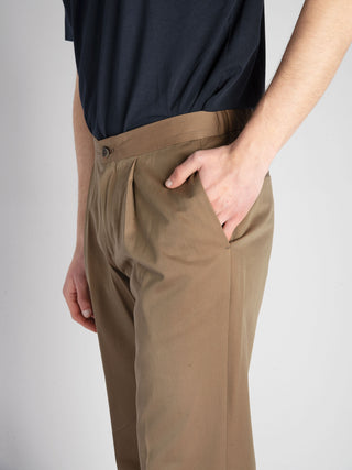 Pantalone 'Leisure I' Solaro e Seta - Nocciola