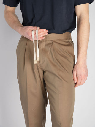 Pantalone 'Leisure I' Solaro e Seta - Nocciola