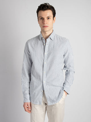 Camicia 'Jake' - Bianco/Blu