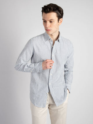 Camicia 'Jake' - Bianco/Blu