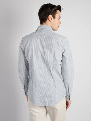 Camicia 'Jake' - Bianco/Blu