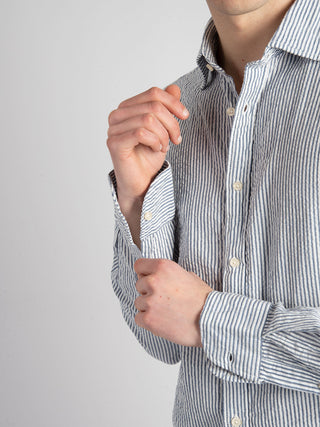 Camicia 'Jake' - Bianco/Blu