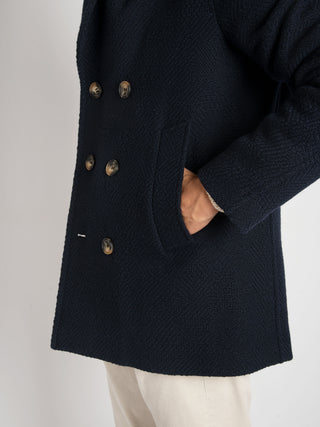 Cappotto Doppiopetto Serrano - Blu