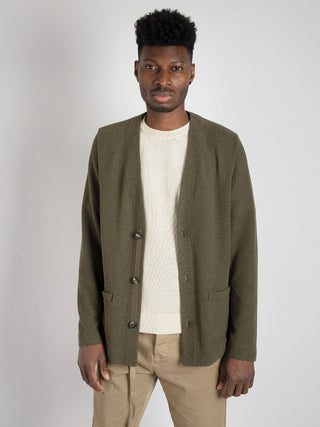 Cardigan in Frisè - Verde