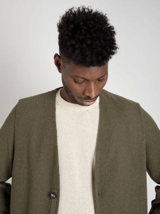 Cardigan in Frisè - Verde