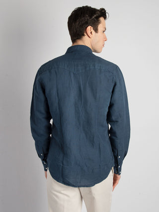 Camicia 'Ray' - Blu