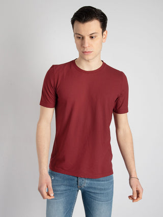 T-Shirt Crêpe Cotone - Bordò