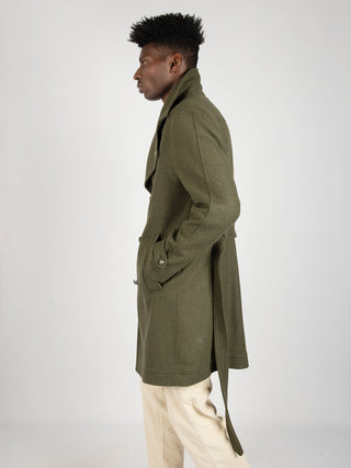 Cappotto Doppiopetto Leandro  - Verde Militare