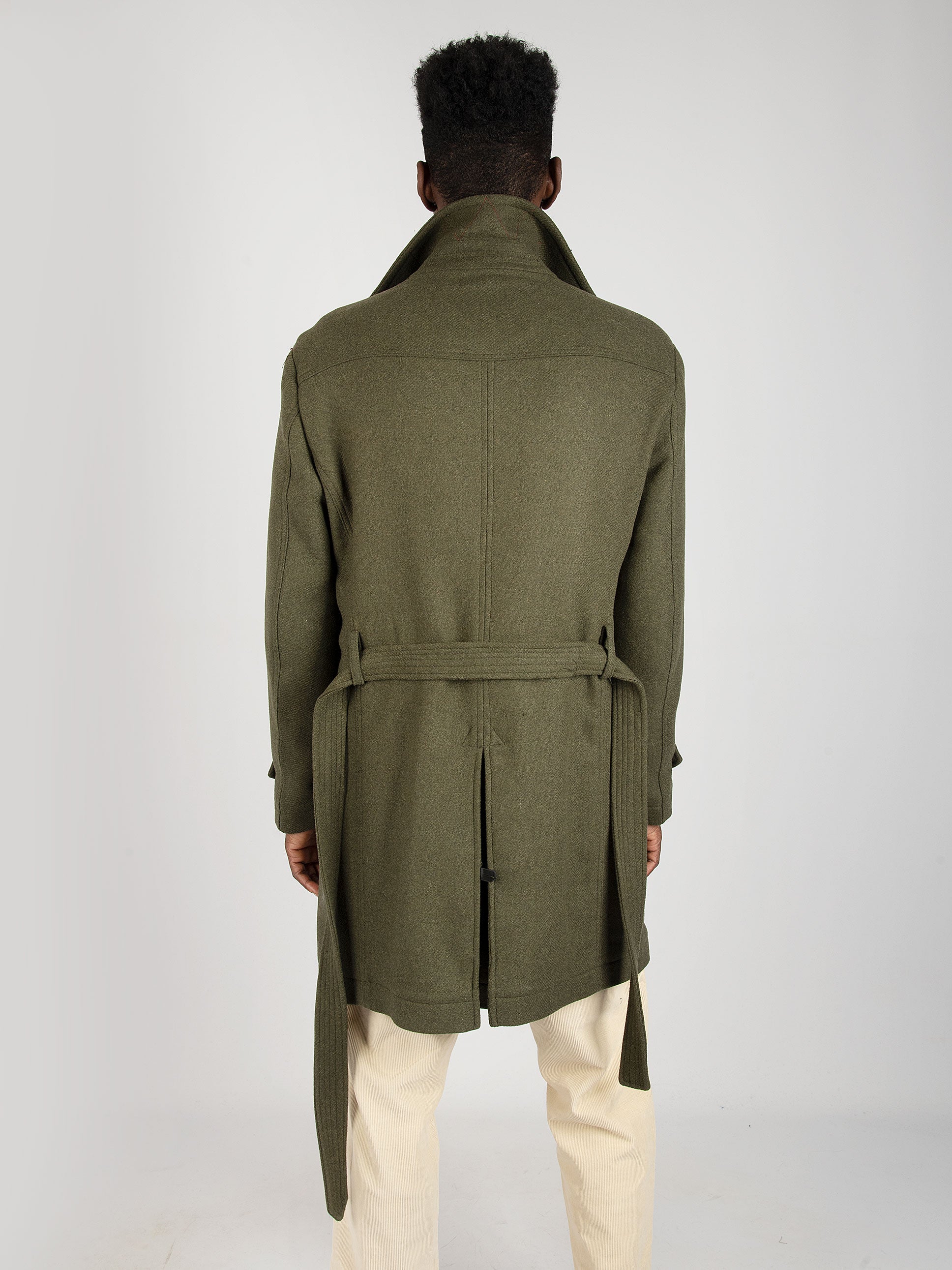 Officina 36 Cappotto Doppiopetto Leandro Verde Militare – Naldi