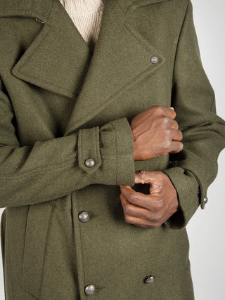 Cappotto Doppiopetto Leandro  - Verde Militare