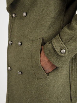 Cappotto Doppiopetto Leandro  - Verde Militare