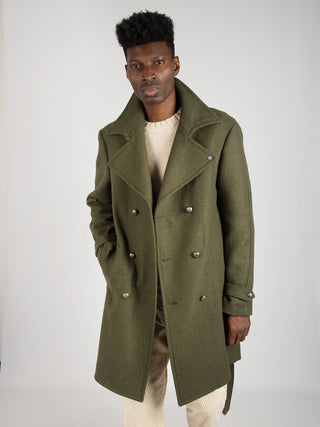 Cappotto Doppiopetto Leandro  - Verde Militare