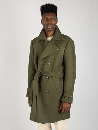 Cappotto Doppiopetto Leandro  - Verde Militare