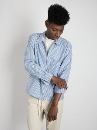 Overshirt - Bianco/Celeste