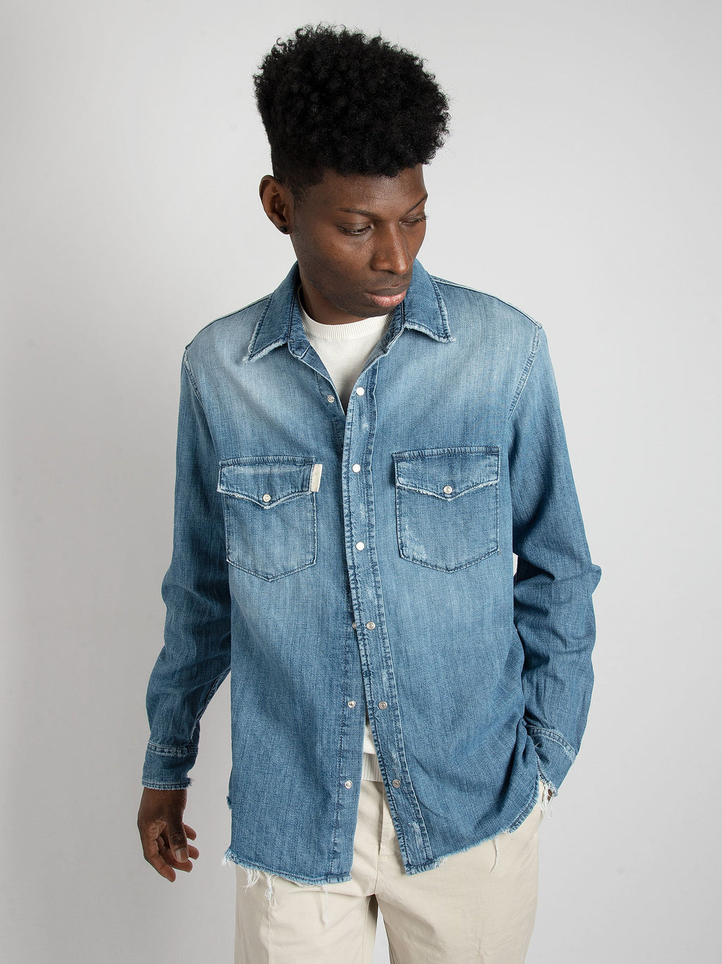Camicia 'Dean' - Blu Denim