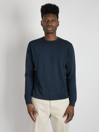 Maglia in Dry Cotton - Blu Notte