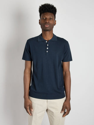 Polo in Dry Cotton - Blu Notte