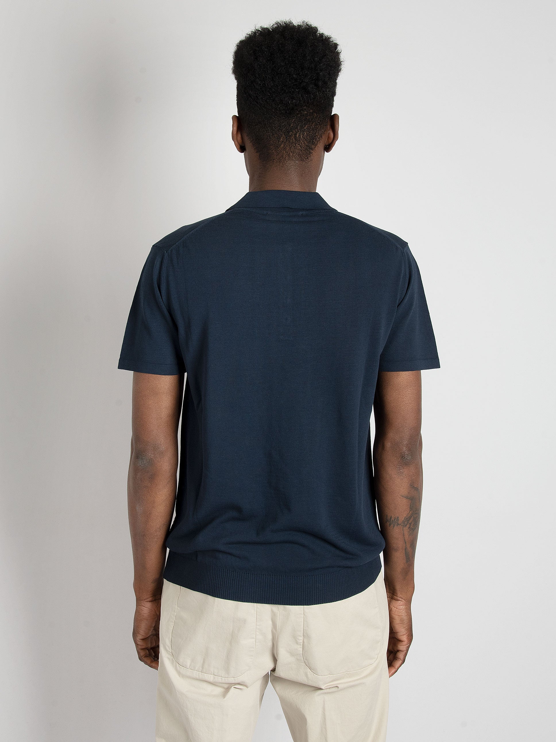Polo in Dry Cotton - Blu Notte