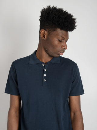 Polo in Dry Cotton - Blu Notte