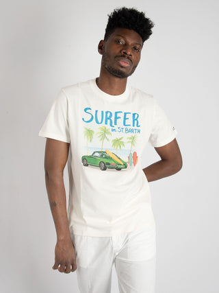 T-shirt 'Car Sea 11' - Bianco