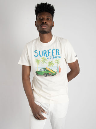 T-shirt 'Car Sea 11' - Bianco