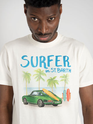 T-shirt 'Car Sea 11' - Bianco